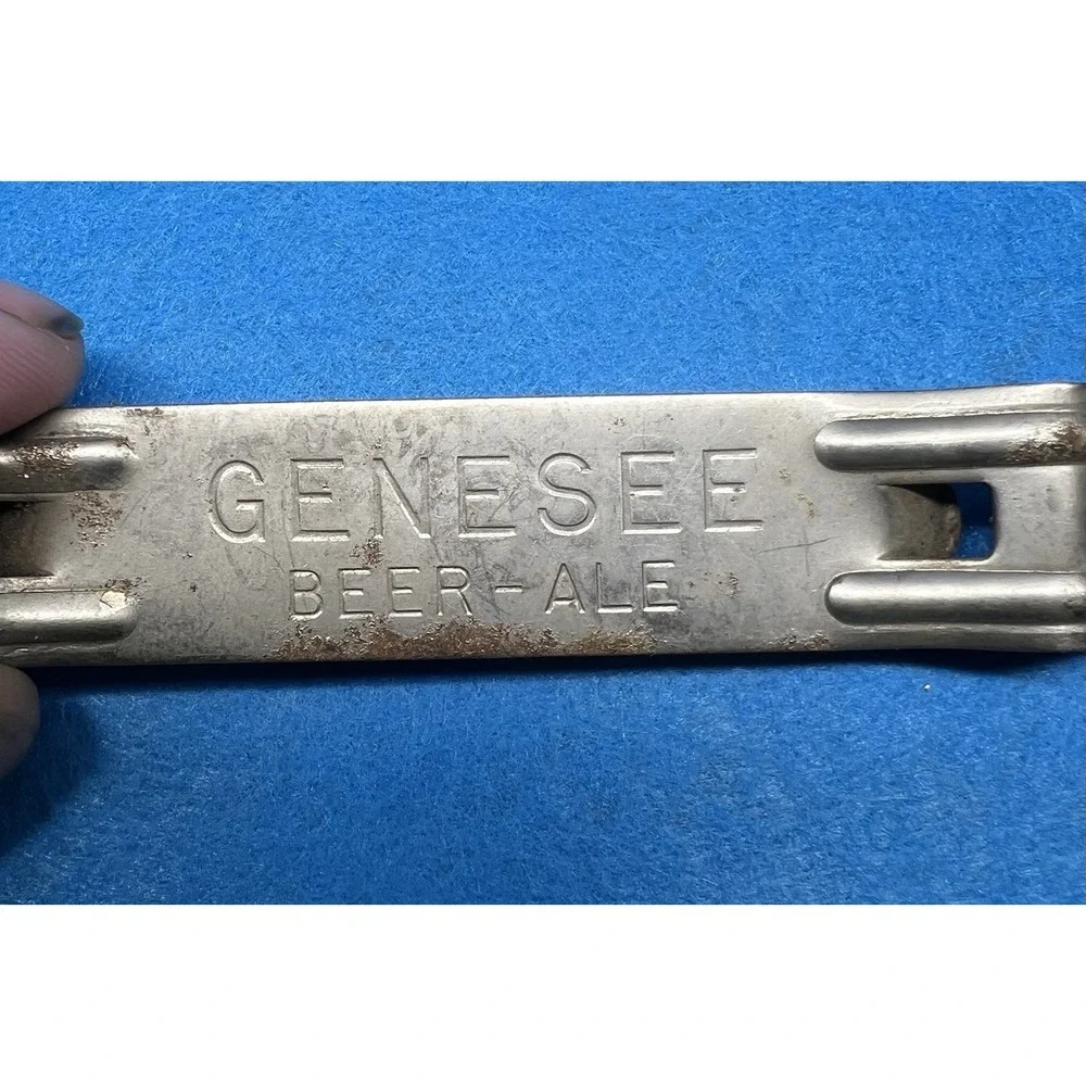Vintage Genesee‎ Beer Ale Bottle Opener Metal Can Opener Man Cave Gift